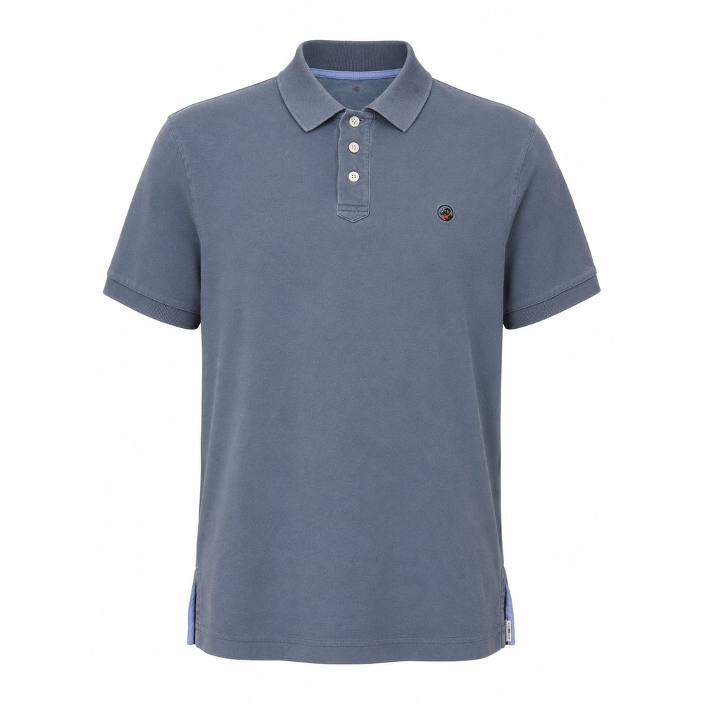 Southern Proper Mens Polo Shirt L Blue Cotton Blend Stretch Pique Short Sleeve - Picture 1 of 10